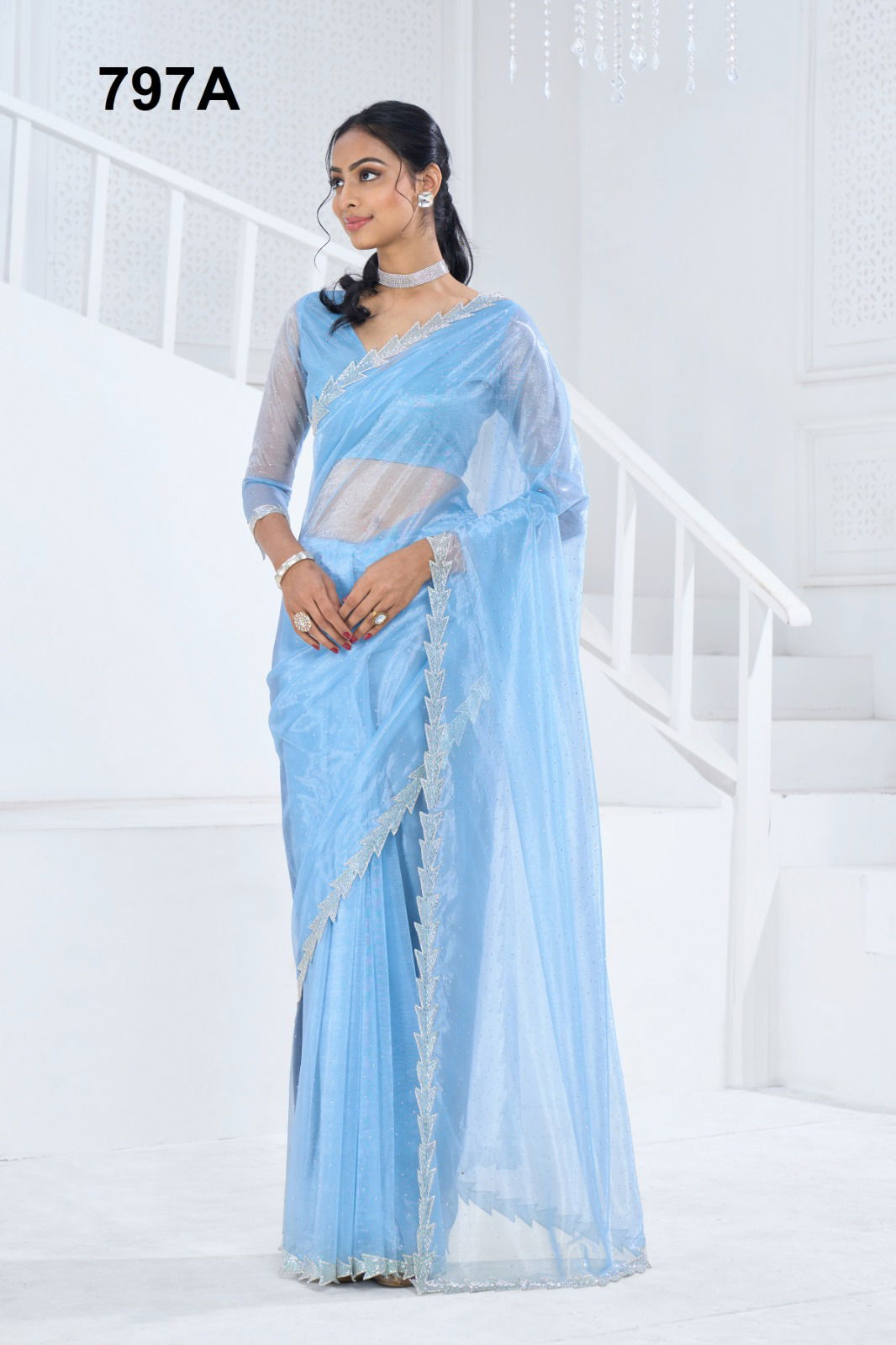 Mehek 797 A TO E Soft Organza Party Wear Saree Surat Wholesale Market
